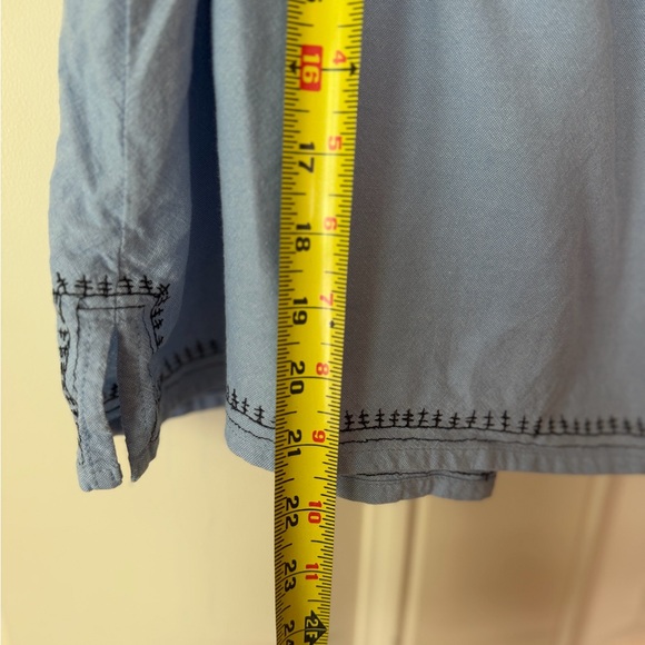 SAYLOR Light Blue Embroidered Blouse - Picture 6 of 6